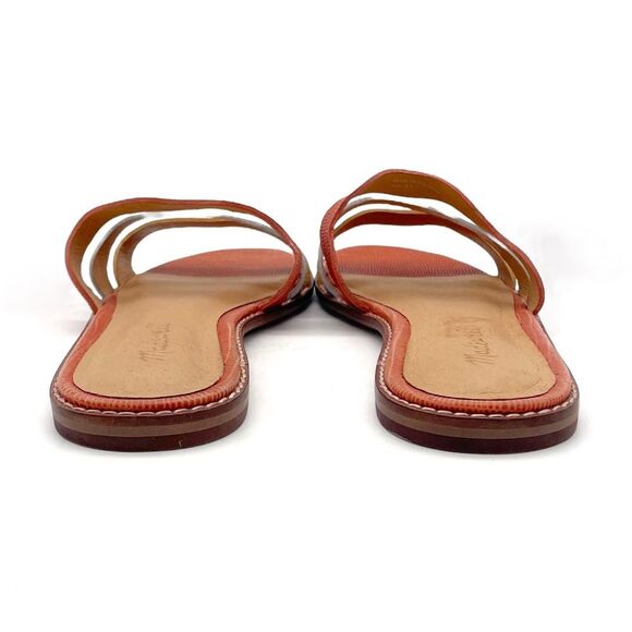 Madewell Wave Slide Sandal Size 8.5 Colorblock Leather Faded Straw Mist Multi - Picture 8 of 15